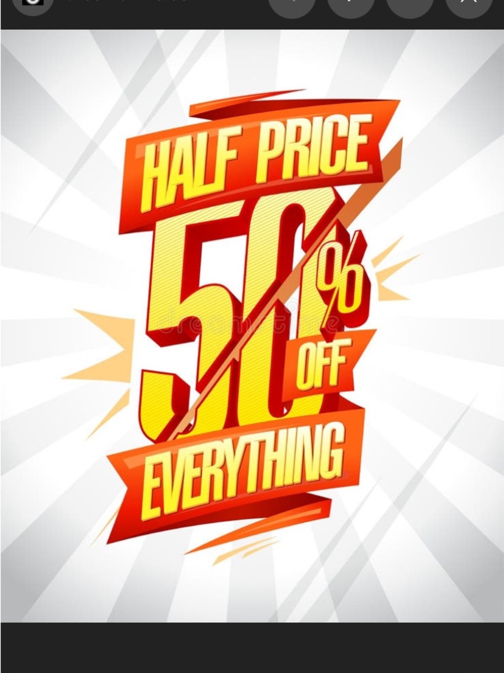 HALF OFF Every Item
